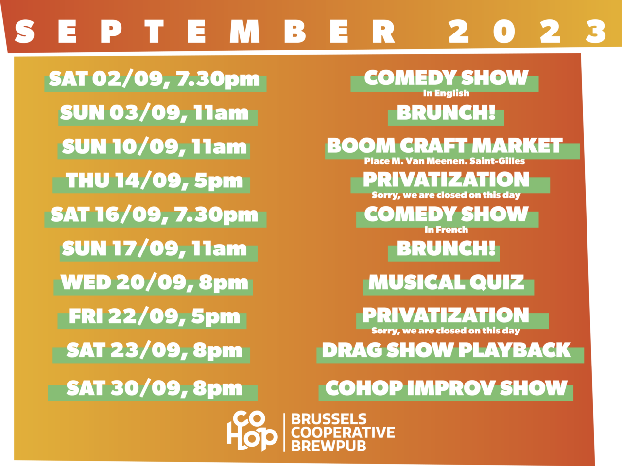 Monthly Flyer September 2023