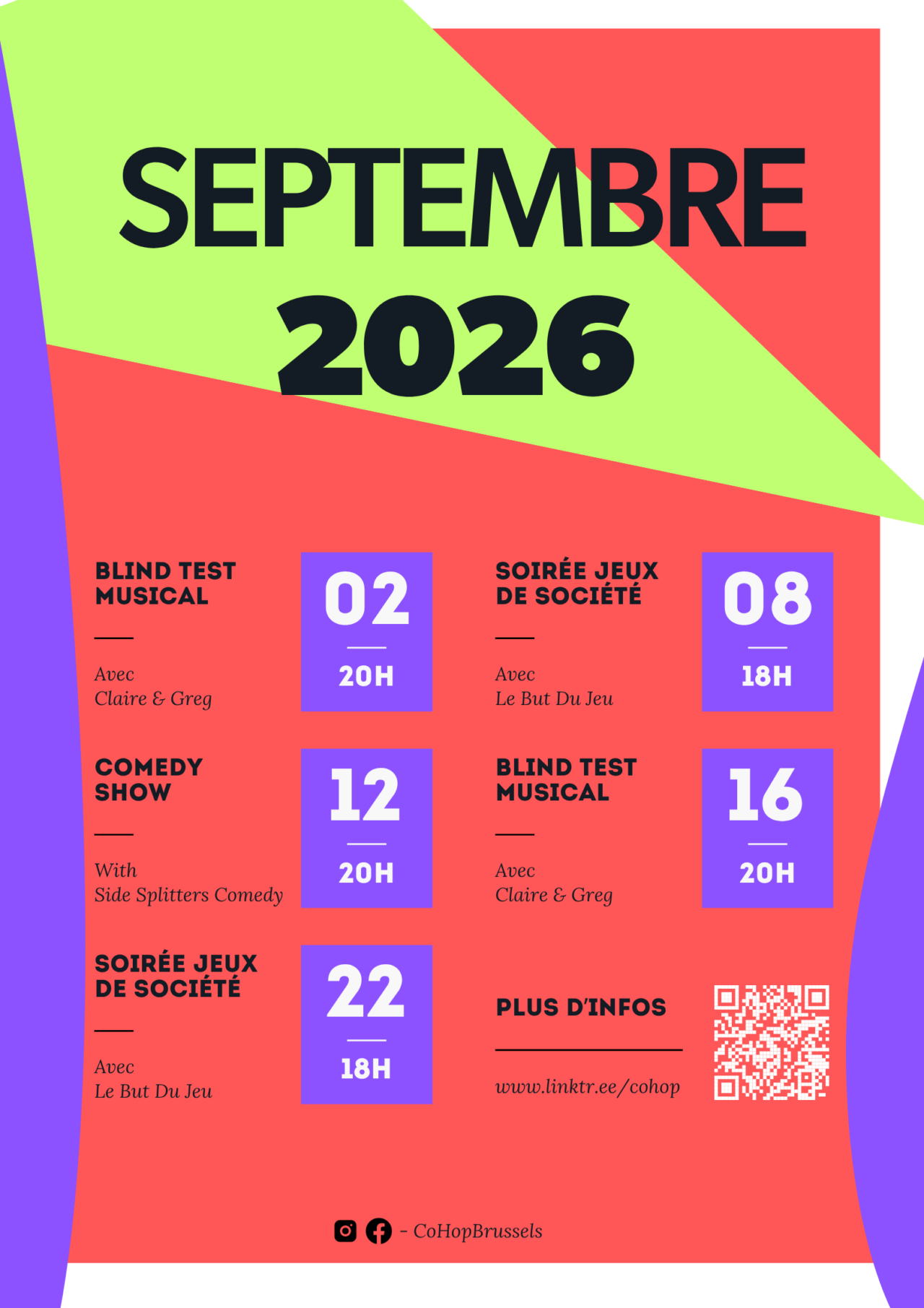 Events CoHop Septembre 2026